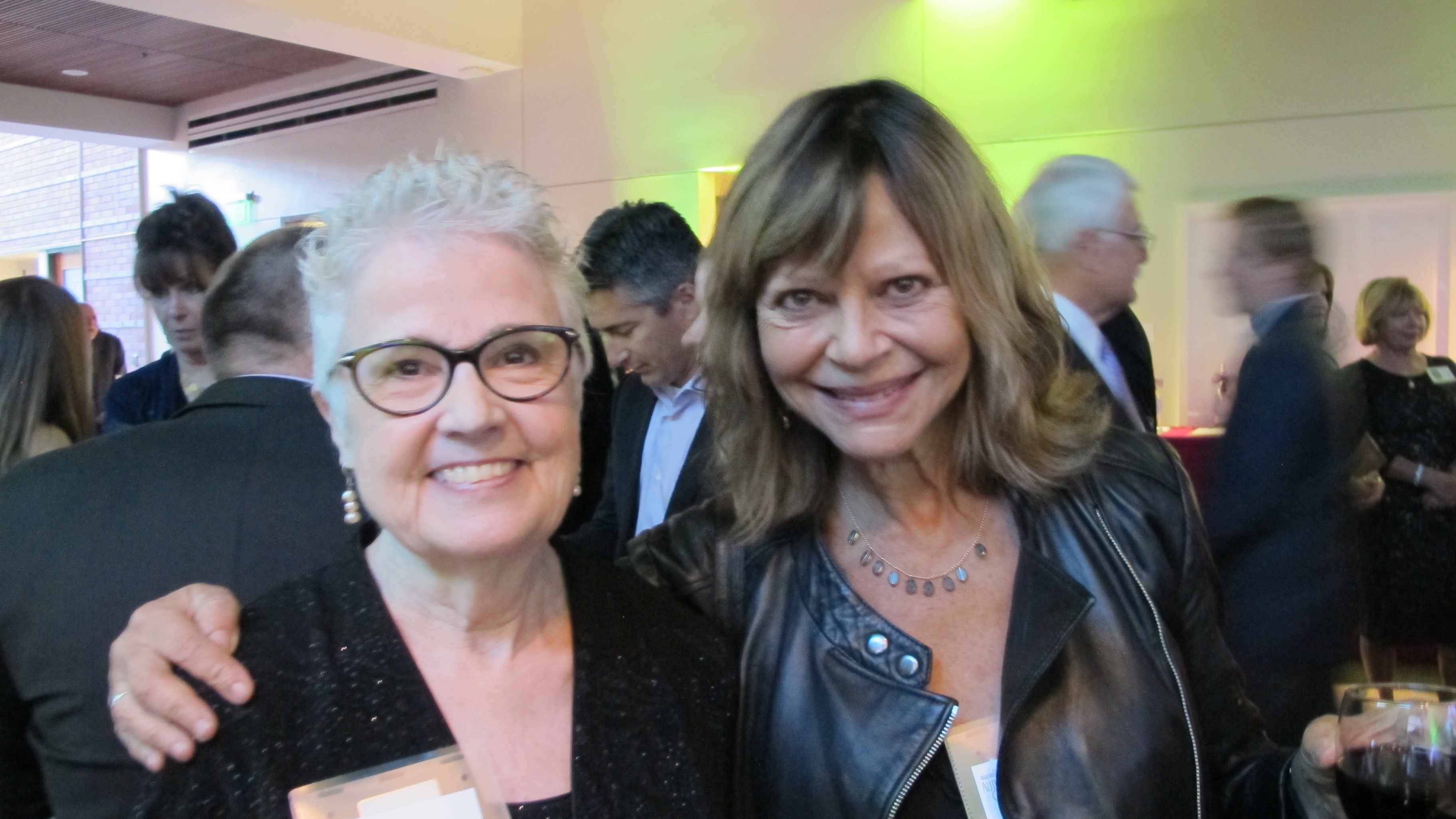 i've got curls now -- quarantine hair. I didn't in 2018. Authors Barbara Falconer Newhall and Joyce Maynard at the Walnut Creek Library Foundation's Authors Gala, 2018. Photo by Jon Newhall