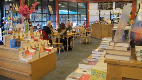 Interior of Book Passage book store &amp; cafe. The WNBA will hold celebration at Book Passage book store, Corte Madera. Photo by Barbara Newhall