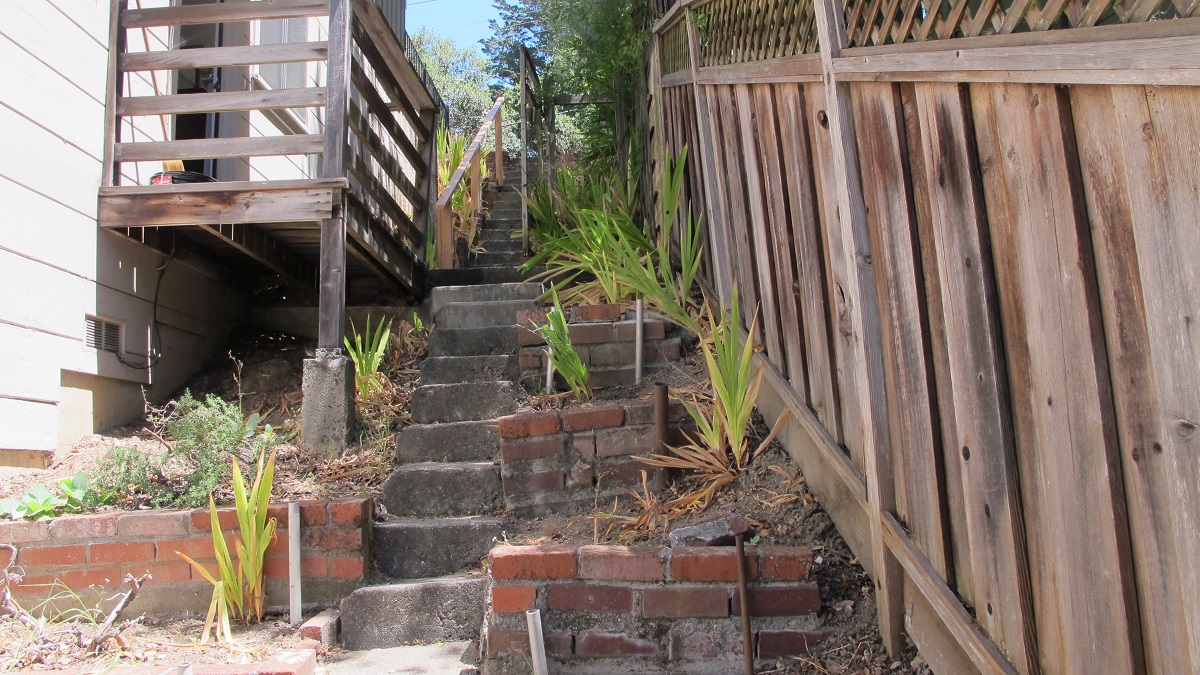 narrow-garden-stairs-are-dangerous they lead to my back yard